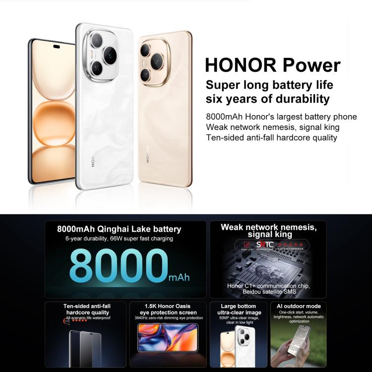 Honor Power, 8GB+256GB, Screen Fingerprint, 6.78 inch MagicOS 9.0 Snapdragon 7 Gen 3 Octa Core, Network: 5G, NFC, OTG, 8GB+256GB Honor Power, 8GB+256GB, Screen Fingerprint, 6.78 inch MagicOS 9.0 Snapdragon 7 Gen 3 Octa Core, Network: 5G, NFC, OTG, 8GB+256GB